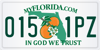 FL license plate 0151PZ