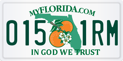 FL license plate 0151RM