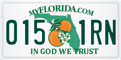FL license plate 0151RN
