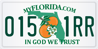 FL license plate 0151RR