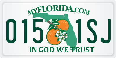 FL license plate 0151SJ