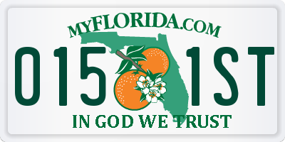 FL license plate 0151ST
