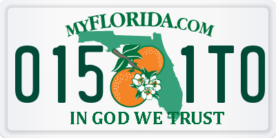 FL license plate 0151TO