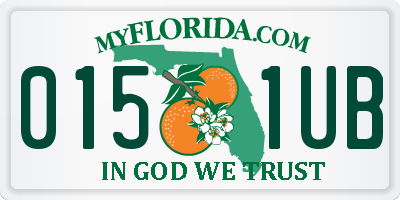 FL license plate 0151UB