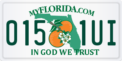 FL license plate 0151UI