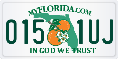 FL license plate 0151UJ
