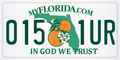 FL license plate 0151UR