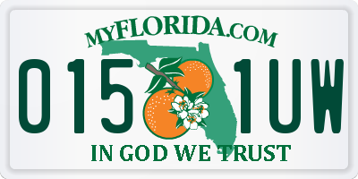 FL license plate 0151UW