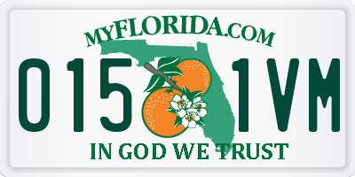 FL license plate 0151VM