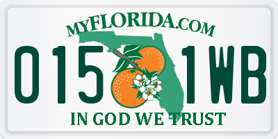 FL license plate 0151WB