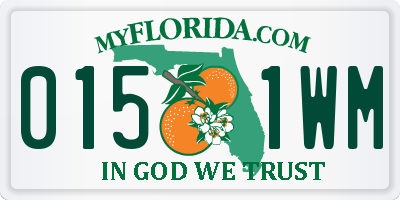 FL license plate 0151WM
