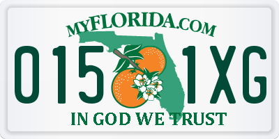 FL license plate 0151XG