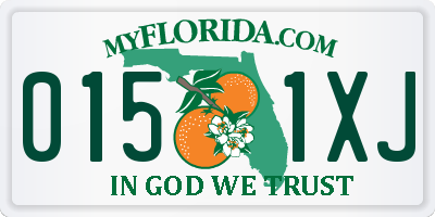 FL license plate 0151XJ