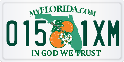 FL license plate 0151XM