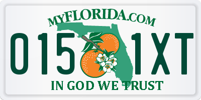 FL license plate 0151XT