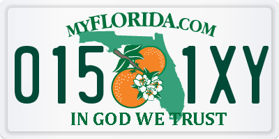 FL license plate 0151XY