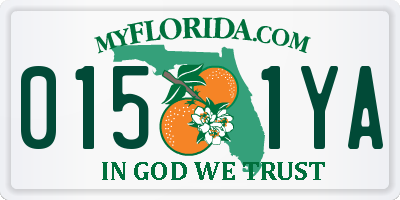 FL license plate 0151YA