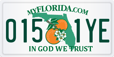 FL license plate 0151YE