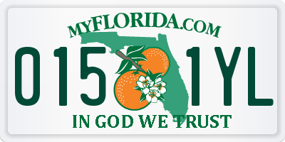 FL license plate 0151YL