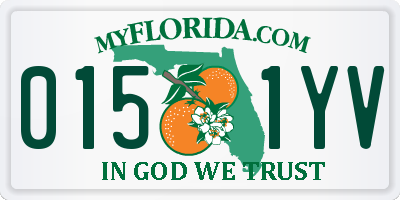 FL license plate 0151YV