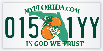 FL license plate 0151YY