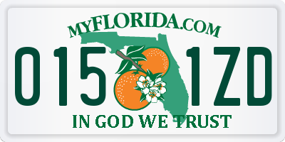 FL license plate 0151ZD