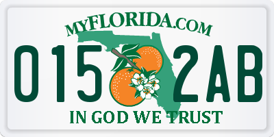 FL license plate 0152AB