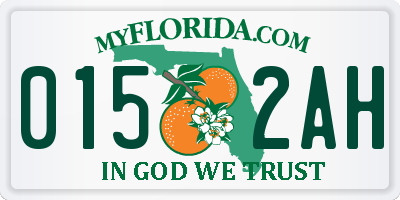FL license plate 0152AH