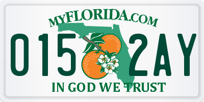 FL license plate 0152AY