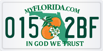 FL license plate 0152BF