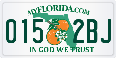 FL license plate 0152BJ