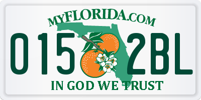 FL license plate 0152BL