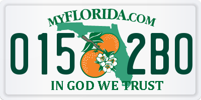 FL license plate 0152BO