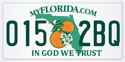 FL license plate 0152BQ