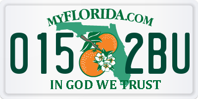 FL license plate 0152BU