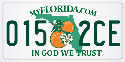 FL license plate 0152CE