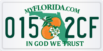 FL license plate 0152CF