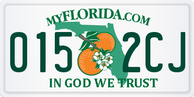 FL license plate 0152CJ
