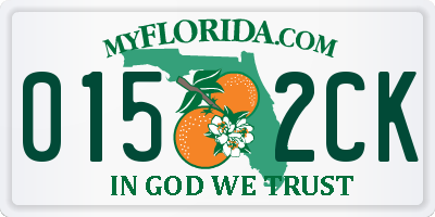 FL license plate 0152CK