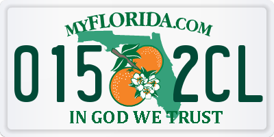 FL license plate 0152CL