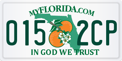 FL license plate 0152CP