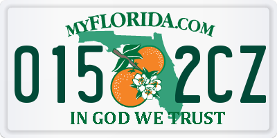 FL license plate 0152CZ
