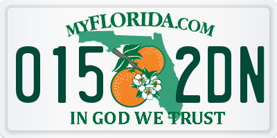 FL license plate 0152DN