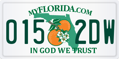 FL license plate 0152DW