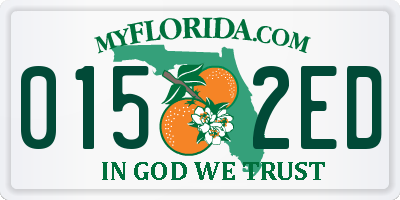 FL license plate 0152ED