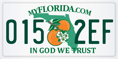 FL license plate 0152EF
