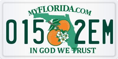 FL license plate 0152EM