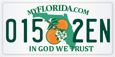 FL license plate 0152EN