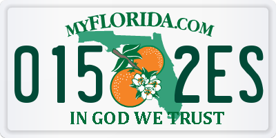 FL license plate 0152ES