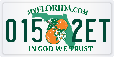 FL license plate 0152ET